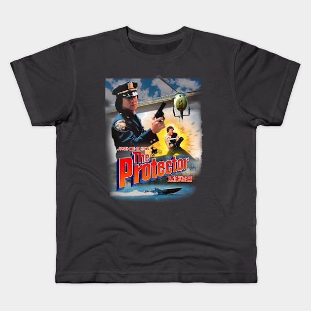 Jackie Chan: THE PROTECTOR (Uniform) Kids T-Shirt by HKCinema